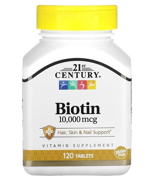 21st Century, Biotin, 10,000 mcg, 120 Tablets