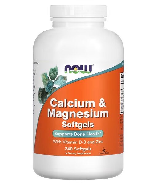 NOW Foods, Calcium & Magnesium with Vitamin D-3 and Zinc, 240 Softgels