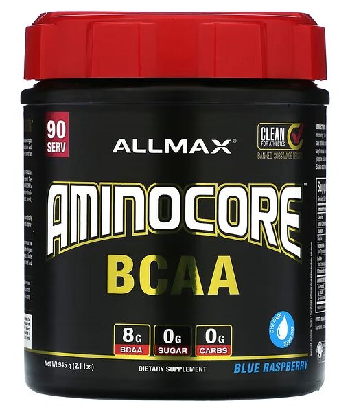 ALLMAX, AMINOCORE BCAA, Blue Raspberry, 2.1 lbs (945 g)