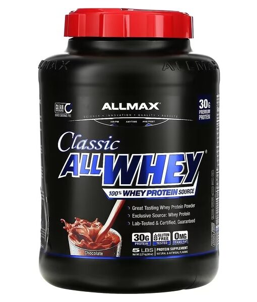 ALLMAX, Classic AllWhey, 100% Whey Protein, Chocolate, 5 lbs (2.27 kg)