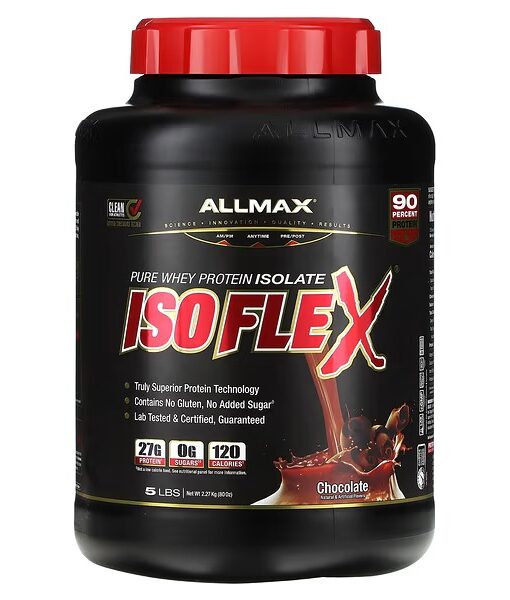 ALLMAX, Isoflex, Pure Whey Protein Isolate, Chocolate, 5 lbs (2.27 kg)