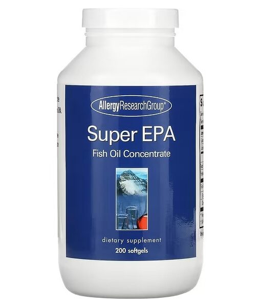 Allergy Research Group, Super EPA, Fish Oil Concentrate, 200 Softgels