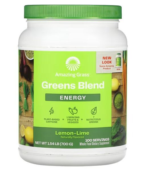 Amazing Grass, Green Blend, Energy, Lemon-Lime, 1.54 lb (700 g)
