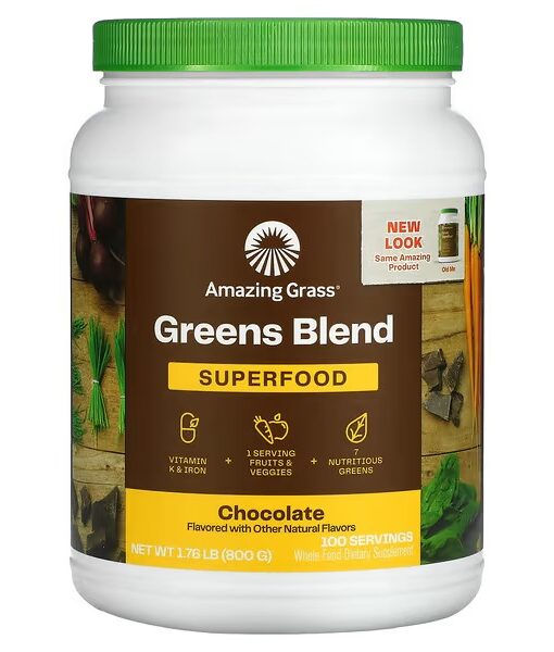 Amazing Grass, Greens Blend, Superfood, Chocolate, 1.76 lb (800 g)