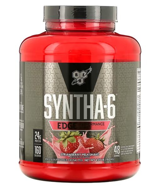 BSN, Syntha-6 Edge, Protein Powder Mix, Strawberry Milkshake, 4.01 lb (1.82 kg)