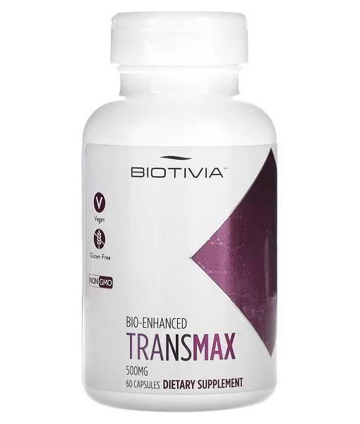 Biotivia, Transmax, 500 mg, 60 Capsules