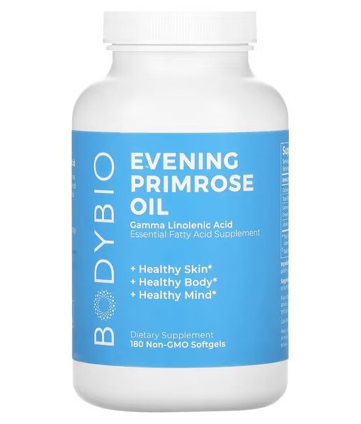 BodyBio, Evening Primrose Oil, 180 Non-GMO Softgels