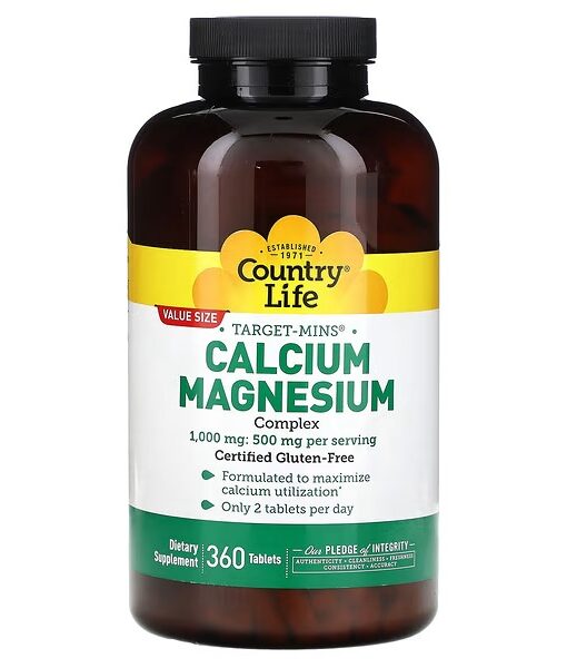 Country Life, Target-Mins Calcium-Magnesium Complex, 360 Tablets