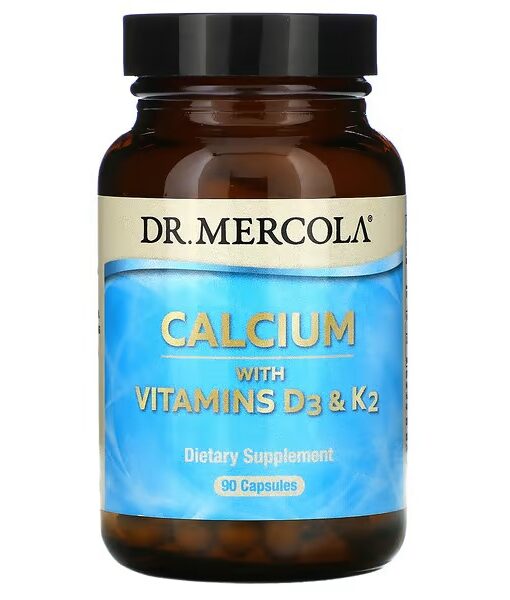 Dr. Mercola, Calcium with Vitamins D3 & K2, 90 Capsules