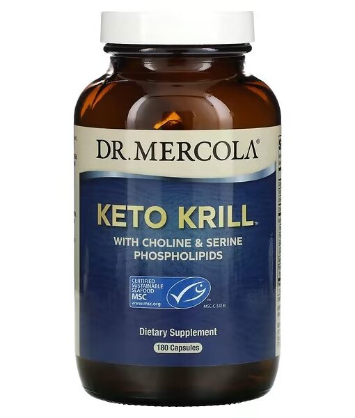Dr. Mercola, Keto Krill with Choline & Serine Phospholipids, 180 Capsules