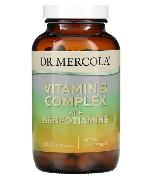 Dr. Mercola, Vitamin B Complex with Benfotiamine, 180 Capsules