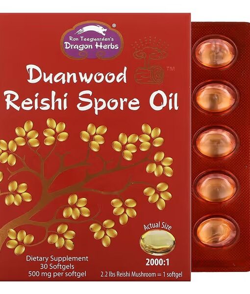 Dragon Herbs ( Ron Teeguarden ), Duanwood Reishi Spore Oil, 500 mg, 30 Softgels