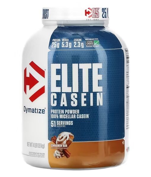 Dymatize, Elite Casein, Cinnamon Bun, 4 lb (1.8 kg)