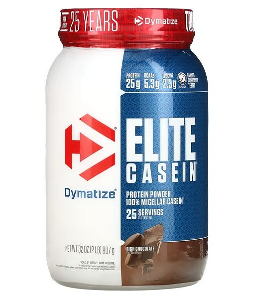 Dymatize, Elite Casein, Rich Chocolate, 2 lb (907 g)
