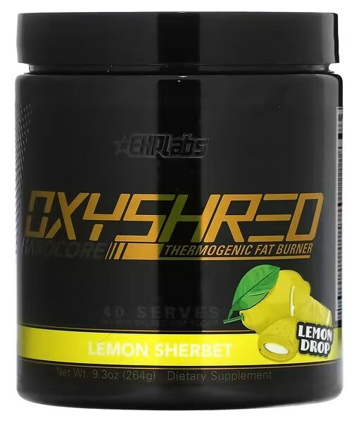 EHPlabs, OxyShred, Hardcore Thermogenic Fat Burner, Lemon Sherbet, 9.3 oz (264 g)