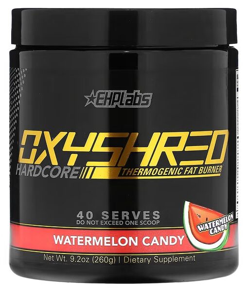 EHPlabs, Oxyshred Hardcore, Thermogenic Fat Burner, Watermelon Candy, 9.2 oz (260 g)