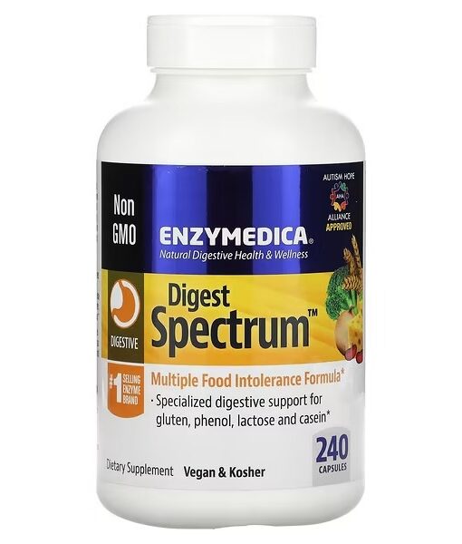 Enzymedica, Digest Spectrum, Complete Food Intolerance Formula, 240 Capsules