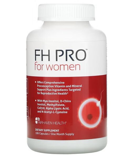 Fairhaven Health, FH Pro for Women, Clinical-Grade Fertility Supplement, 180 Capsules