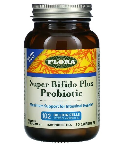 Flora, Super Bifido Plus Probiotic, 102 Billion Cells, 30 Capsules
