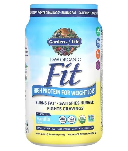 Garden of Life, RAW Organic Fit, High Protein for Weight Loss, Vanilla, 32.8 oz (930 g)