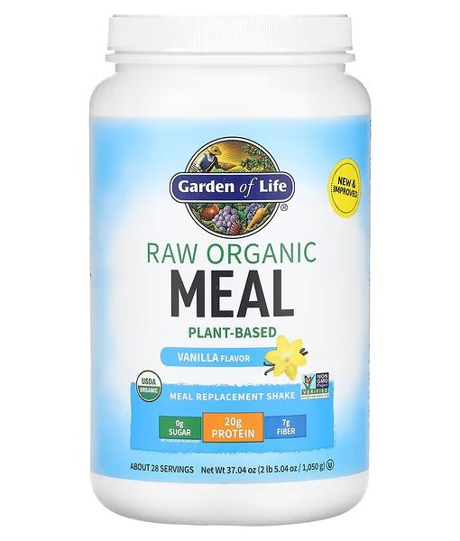 Garden of Life, RAW Organic Meal, Meal Replacement Shake, Vanilla, 37.04 oz (1,050 g)