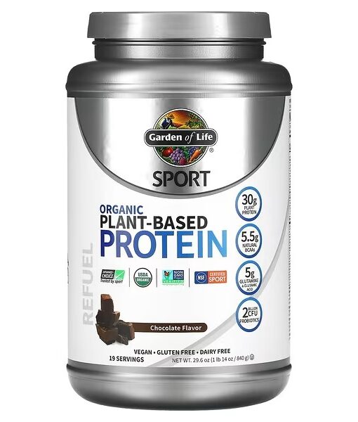 Garden of Life, Sport, Organic Plant-Based Protein, Chocolate Flavor, 29.6 oz (840 g)