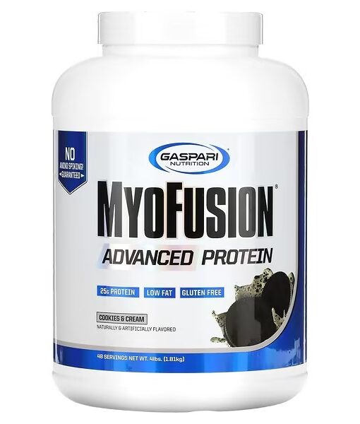 Gaspari Nutrition, MyoFusion, Advanced Protein, Cookies & Cream, 4 lbs (1.81 kg)