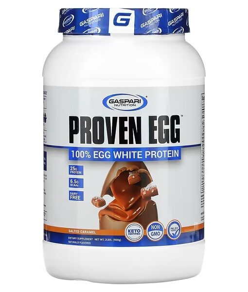 Gaspari Nutrition, Proven Egg, 100% Egg White Protein, Salted Caramel, 2 lb (900 g)
