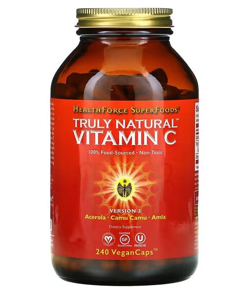 HealthForce Superfoods, Truly Natural Vitamin C, Version 3, 240 Vegan Caps