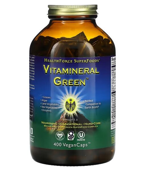 HealthForce Superfoods, Vitamineral Green, Version 5.6, 400 VeganCaps