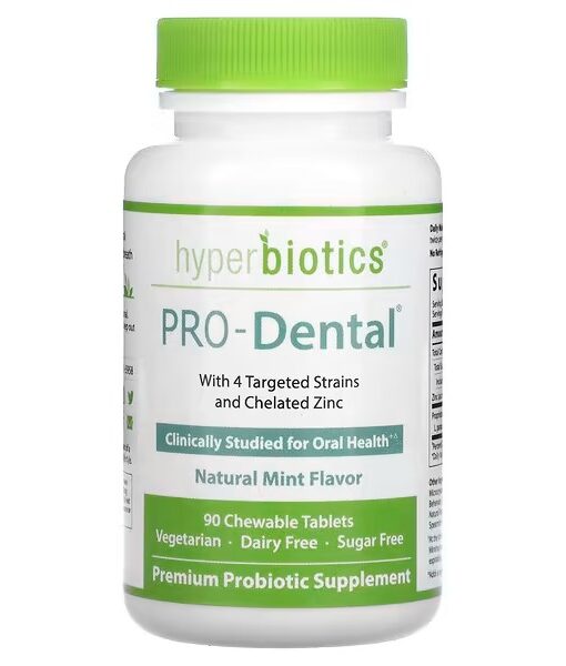 Hyperbiotics, PRO-Dental, Natural Mint , 90 Chewable Tablets