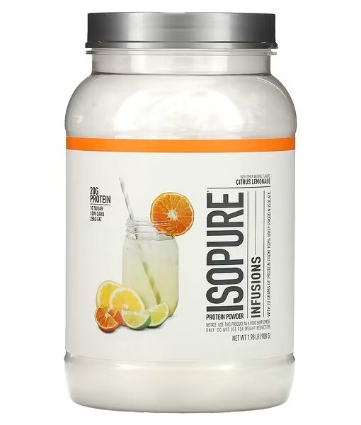 Isopure, Infusions Protein Powder, Citrus Lemonade, 1.98 lb (900 g)