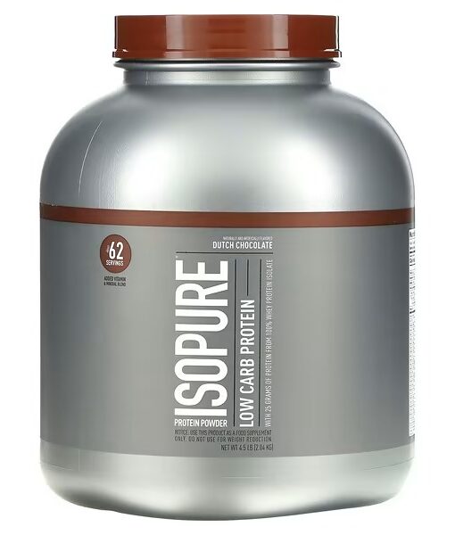 Isopure, Low Carb Protein Powder, Dutch Chocolate, 4.5 lb (2.04 kg)