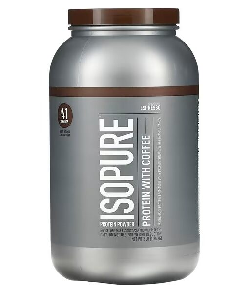 Isopure, Protein Powder with Coffee, Espresso, 3 lb (1.36 kg)