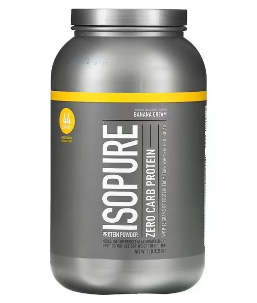 Isopure, Zero Carb Protein Powder, Banana Cream, 3 lbs (1.36 kg)
