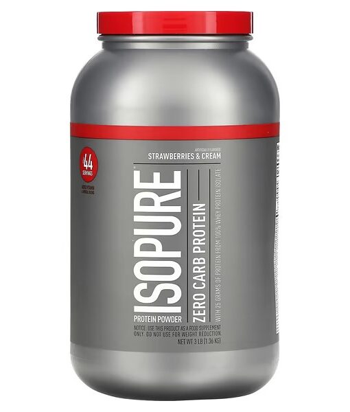 Isopure, Zero Carb, Protein Powder, Strawberries & Cream, 3 lb (1.36 kg)