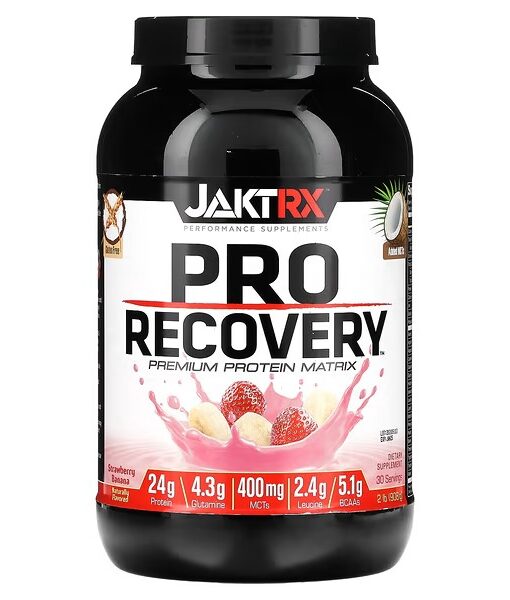 JAKTRX, Pro Recovery, Premium Protein Matrix, Strawberry Banana, 2 lb (908 g)