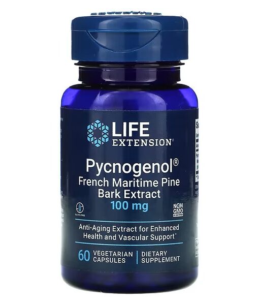 Life Extension, Pycnogenol, French Maritime Pine Bark Extract, 100 mg, 60 Vegetarian Capsules