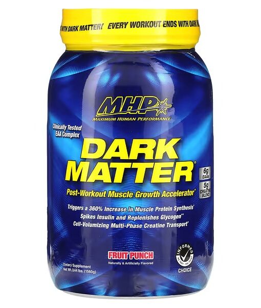 MHP, DARK MATTER, Post-Workout Muscle Growth Accelerator, Fruit Punch, 3.44 lbs (1,560 g)