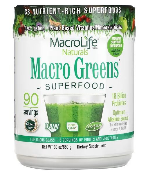Macrolife Naturals, Macro Greens, Superfood, 30 oz (850 g)