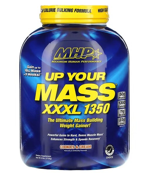 Maximum Human Performance, LLC, Up Your Mass XXXL 1350, Cookies & Cream, 6 lbs (2,720 g)