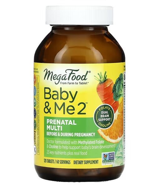 MegaFood, Baby & Me 2, Prenatal Multi, 120 Tablets