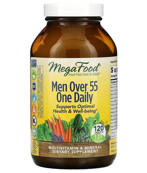 MegaFood, Men Over 55 One Daily, 120 Tablets