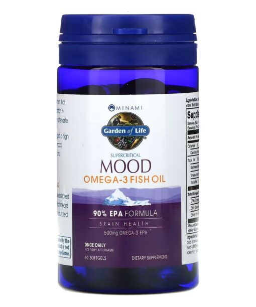 Minami Nutrition, Supercritical Mood Omega-3 Fish Oil, 500 mg, 60 Softgels