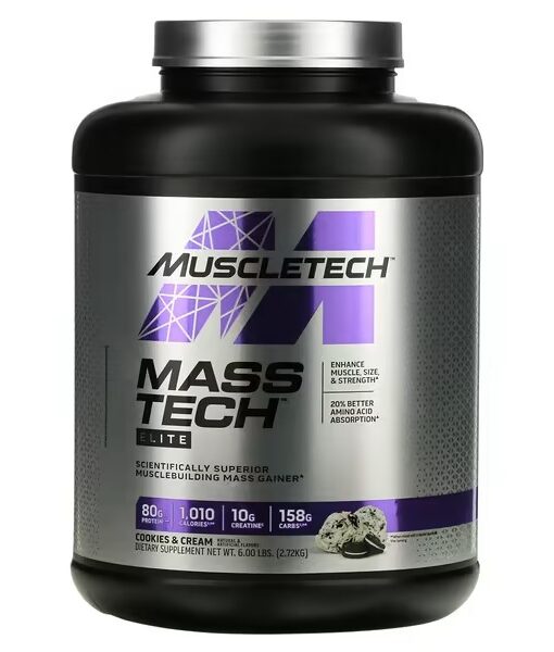 MuscleTech, Mass Tech Elite, Cookies & Cream, 6 lbs (2.72 kg)