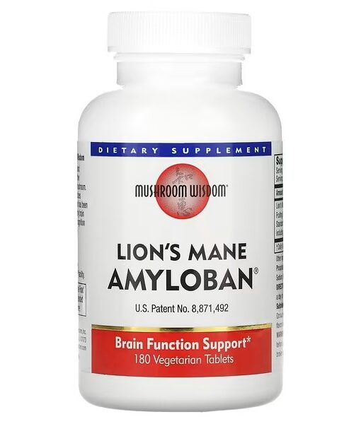 Mushroom Wisdom, Lion's Mane Amyloban , 180 Vegetarian Tablets