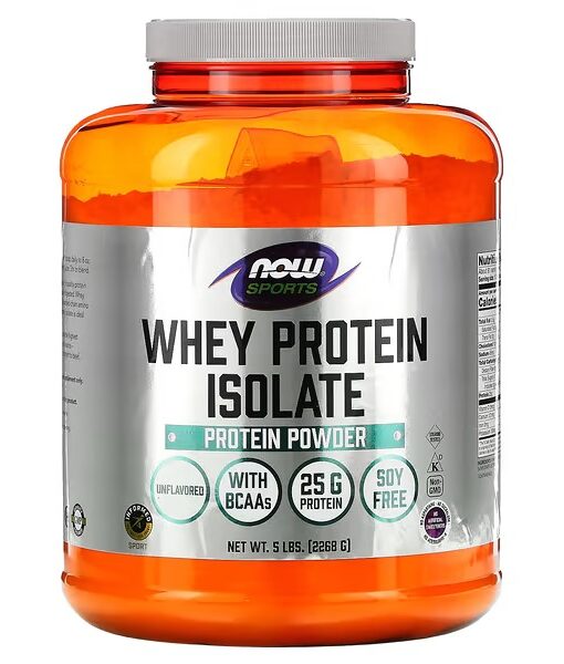 NOW Foods, Sports, Whey Protein Isolate, Unflavored, 5 lbs (2,268 g)