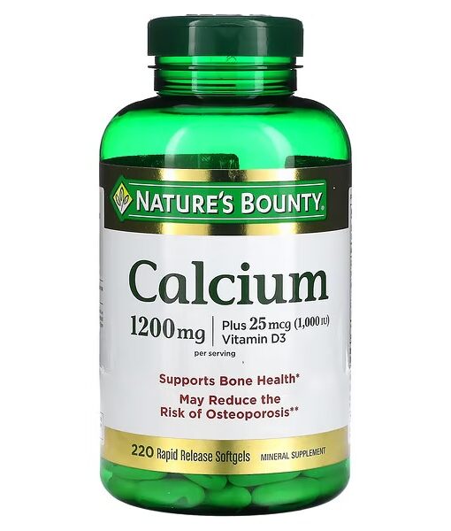 Nature's Bounty, Calcium Plus Vitamin D3, 600 mg, 220 Rapid Release Softgels