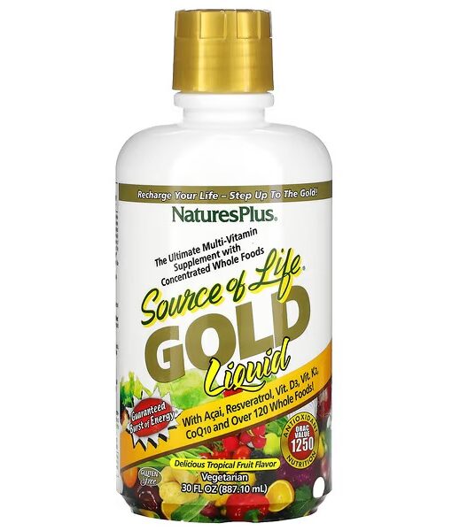 NaturesPlus, Source of Life, Gold Liquid, Tropical Fruit, 30 fl oz (887.10 ml)