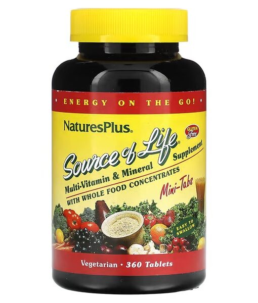 NaturesPlus, Source of Life, Multi-Vitamin & Mineral Supplement, 360 Tablets